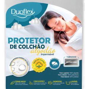 77493-PROTETOR COLCHAO MALHA ALGODAO SOLTEIRO KING  1.00cmx2.00mx30cm DUOFLEX